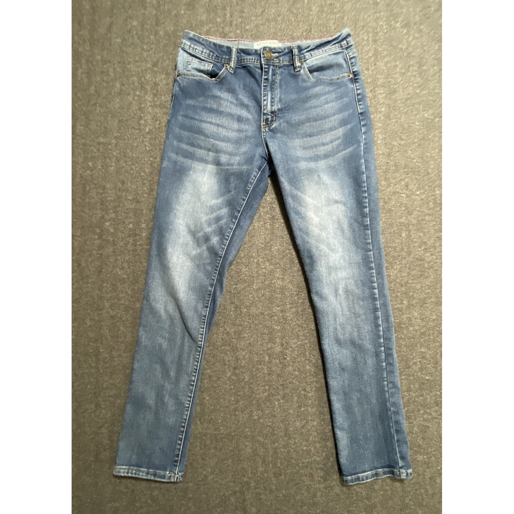 Indigo Wisdom Jeans Mens  Blue Skinny Stonewashed Stretch Denim  Size 32x32